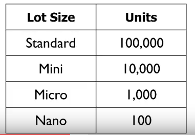 Standard lot size forex